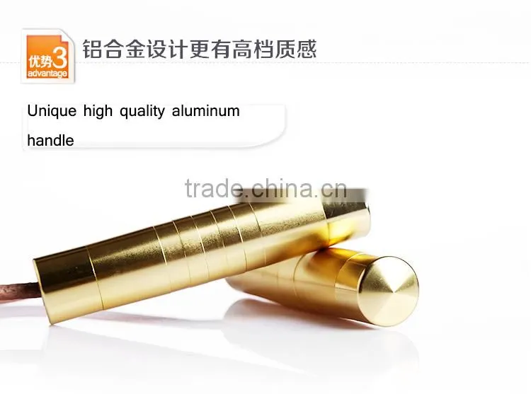 high quality new design fitness crossfit aluminum jump rope leather jump rope