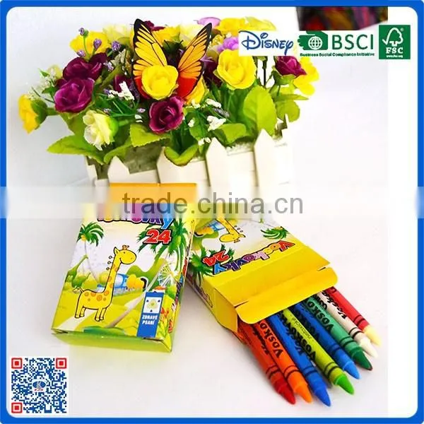 2016 wholesale fancy crayon in paper box for school students with cheap price