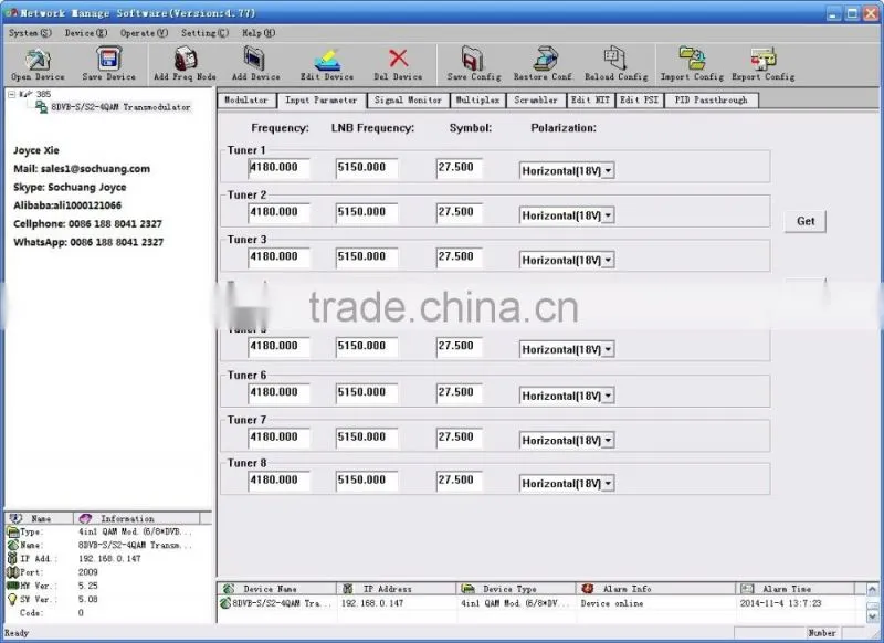 4IN1 QAM Transmodulator/8*DVB-S2 to 4* QAM Scrambler Modulator