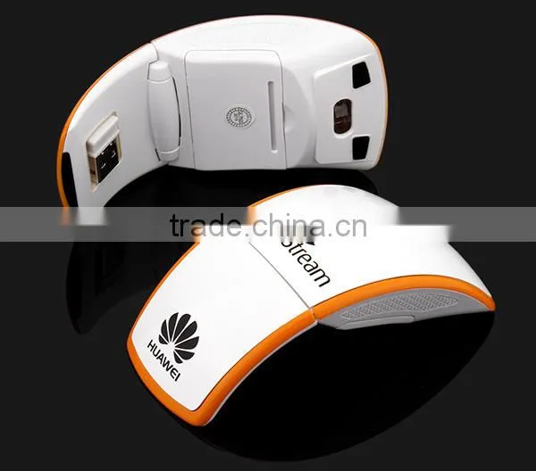 wireless 2.4ghz usb folding mouse with oem printing