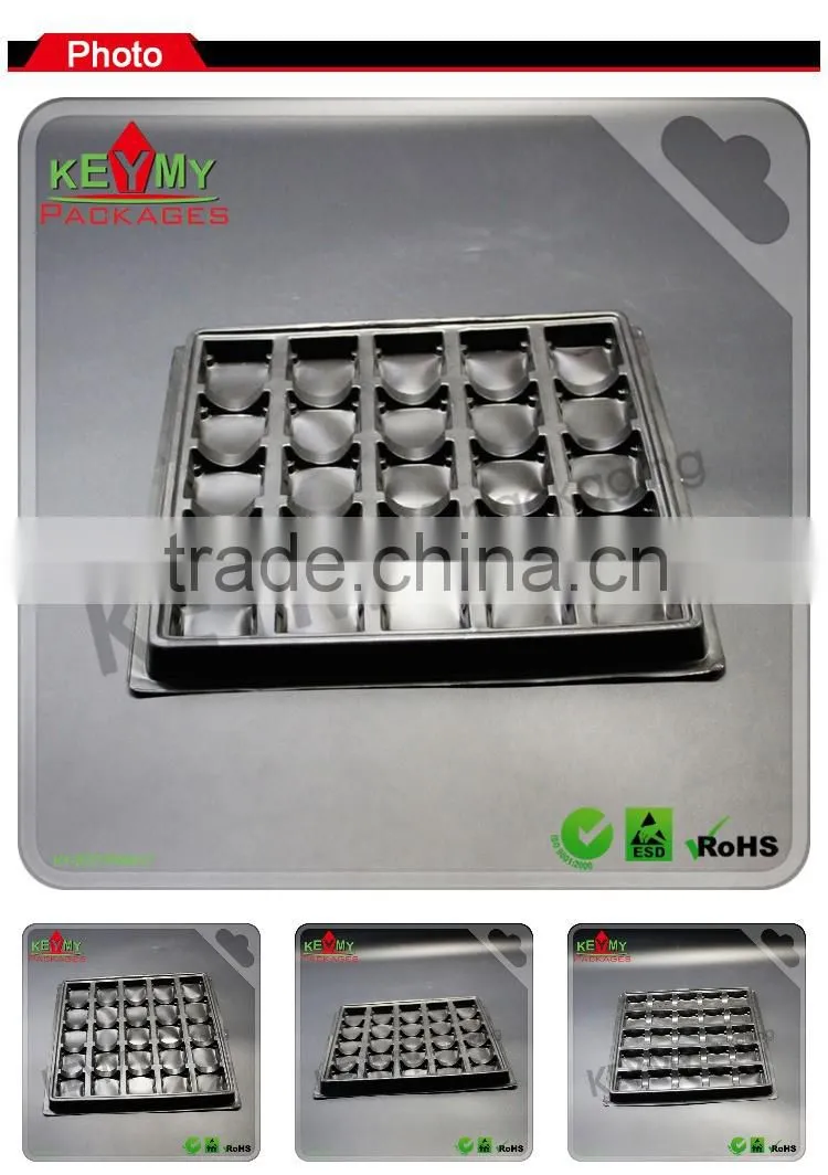 vacuum molding esd clamshell packaging with bottom price