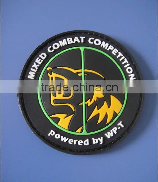 Custom glow in the dark patch/patch label/pvc patch