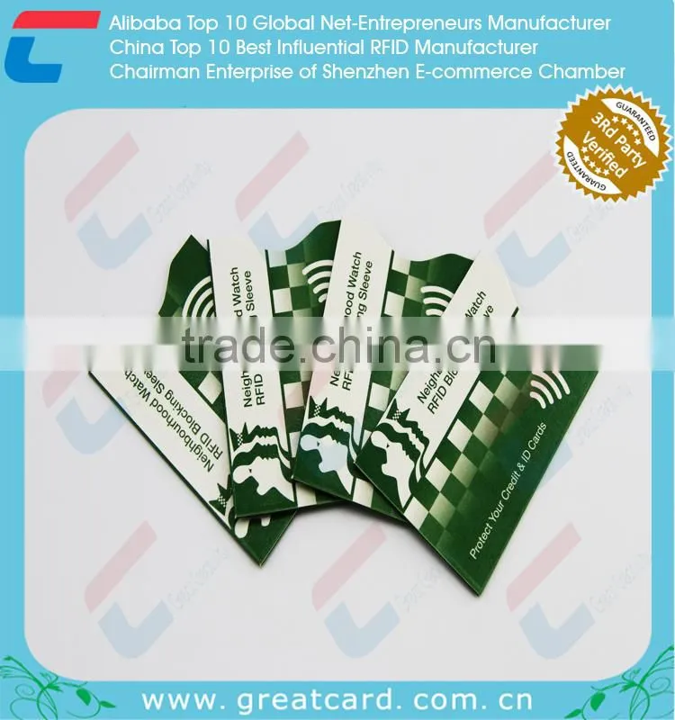 Aluminum foil paper RFID credit card sleeves / RFID blocking passport sleeves