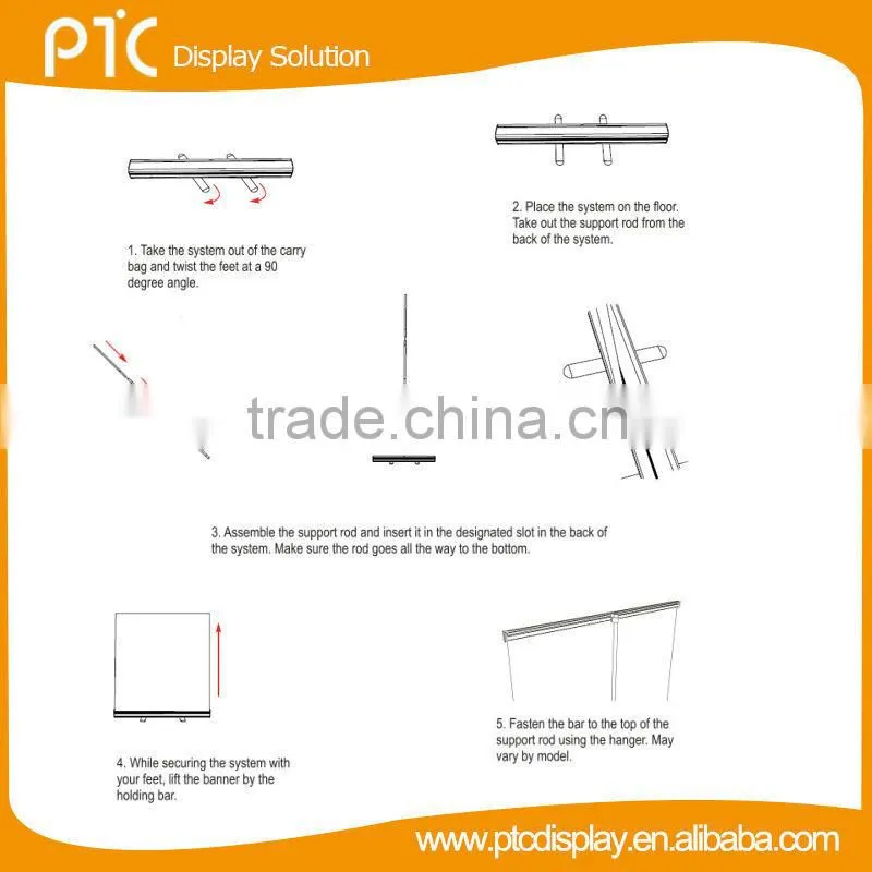 Telescopic roll up banner stand (PTC-RU-8)