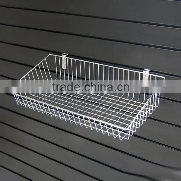 Supermarket hanging slatwall wire basket