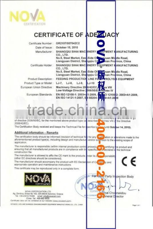HEN NAN CHINA tyre recycling to fuel oil machine