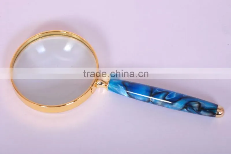 5X magnifying glass with jade handle for collecting or home use