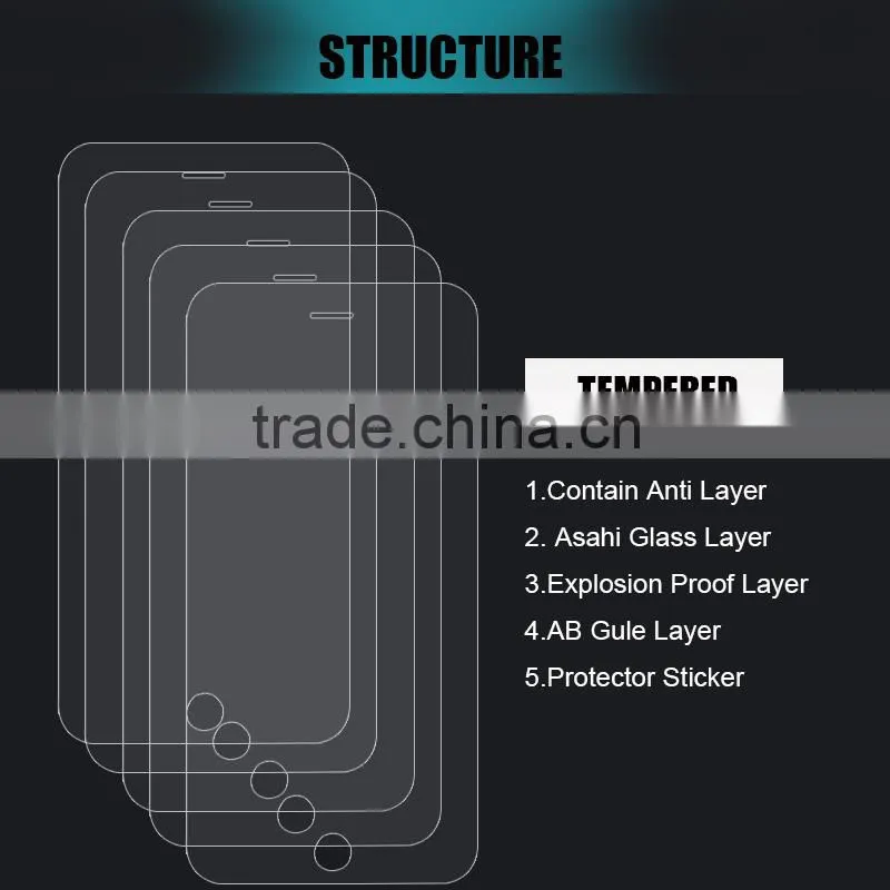 9H 0.3mm 2.5D round edge Tempered Glass Screen Protector for iPhone 6