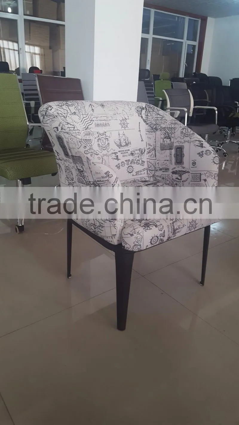Coffee Shop Colorful Single Sofa Fabric Tub Chair