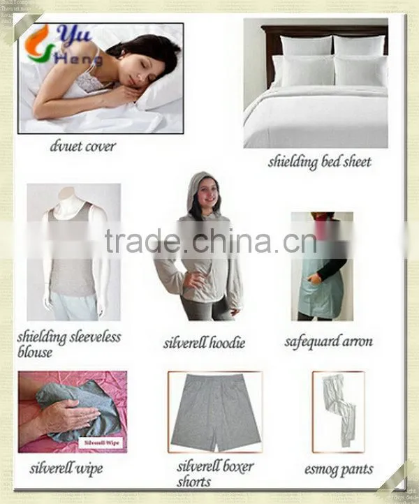 100% silver fiber shielding Anti-4G radiation RFID blocking shielding fabric