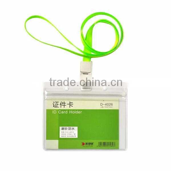 Clear PVC Badge Exhibition ID Card Case Holders