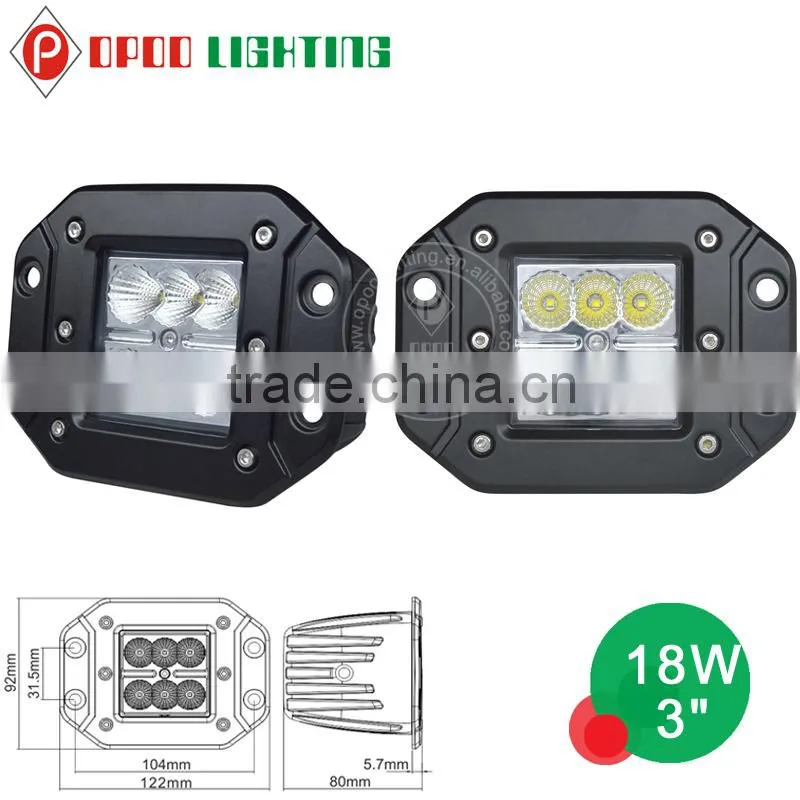 Hot 3 inch 18w cube led work light for car accessories