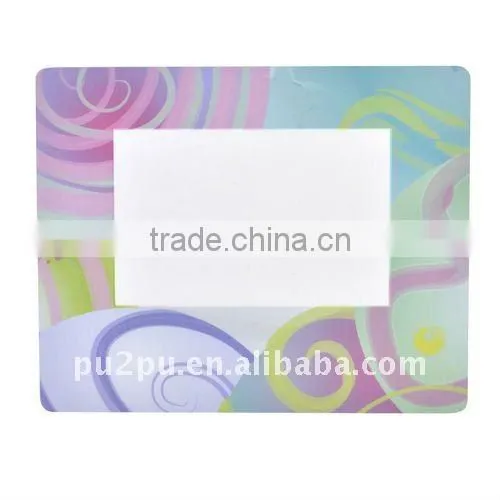 Promotional rubber pvc photo frame mouse pad with full color printing