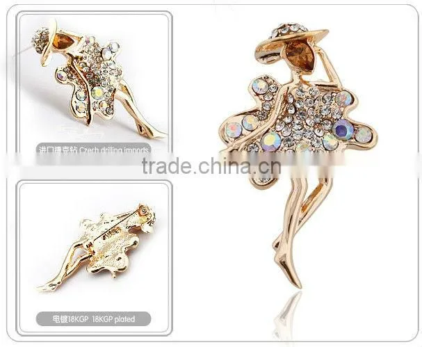 Fashion Crystal Woman Sexy Monroe Brooch