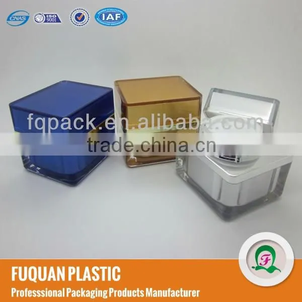 50g square acrylic cosmetic cream jar supplier