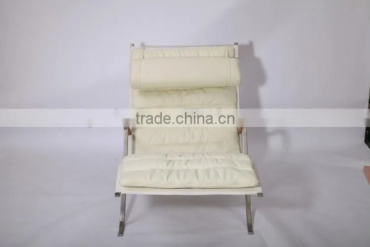 Wholesale floor lounge chair FK87 lounge chair grasshopper white leather