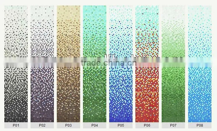 Multicolor Retro gradient wall glass Mosaic