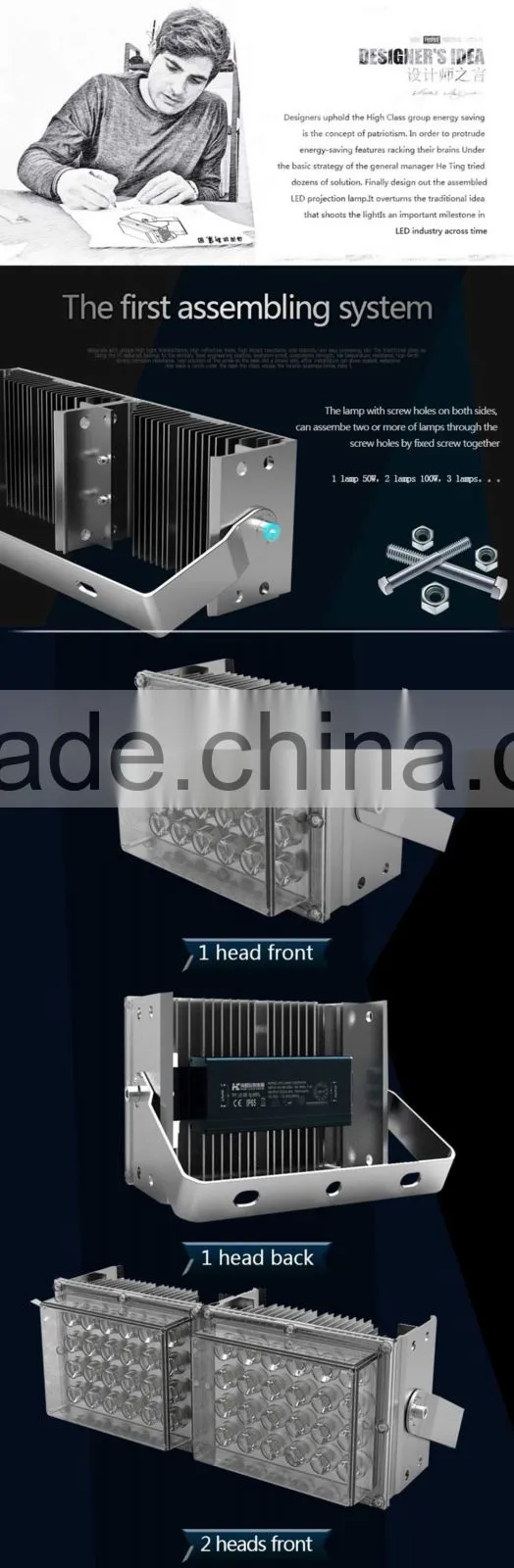 Square Parking Lot Hotel Traffic Road Monitoring IP67 Outdoor Waterproof 30W 60W 90W 120W 192W Spot Light Spotlight