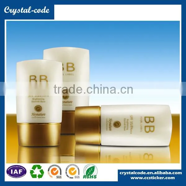 High quality removable double side custom printed colorful cosmetics label