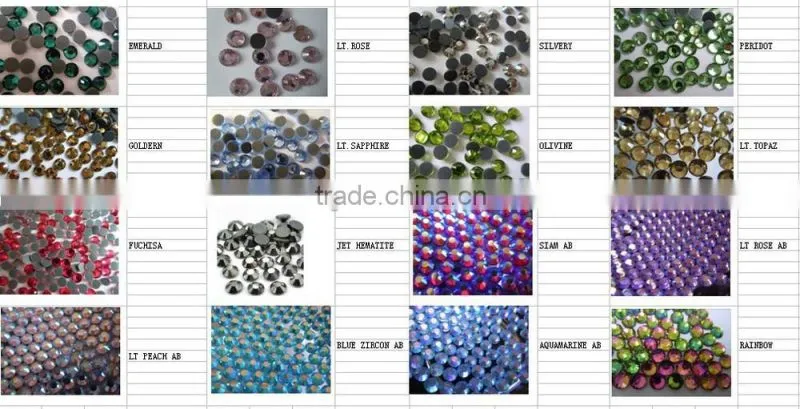 2015 high quality double flat glue ss20 crystal dmc rhinestone hot fix for clothing,bags,shoes