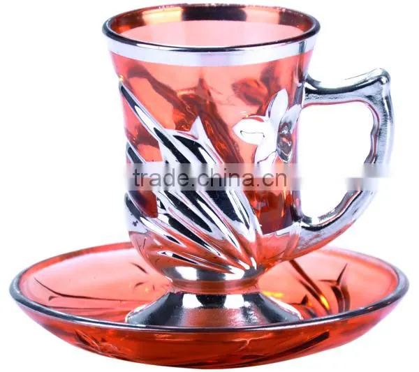Silver plating small cups and saucers