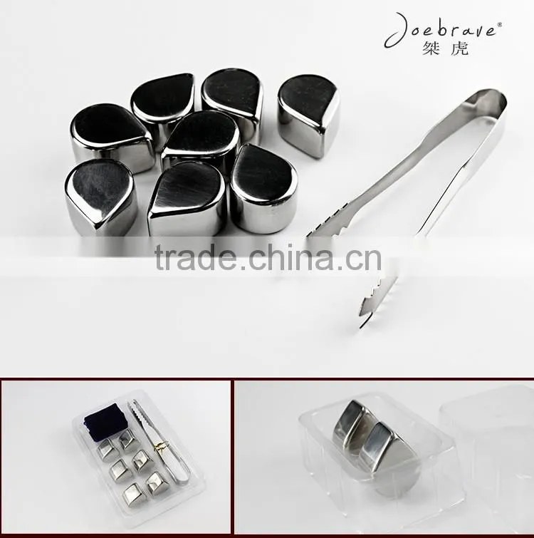 Raindrop Stainless Steel Whiskey stones, Ice Cubes,reusable Ice Cubes,Chilling Wine Ice Cubes