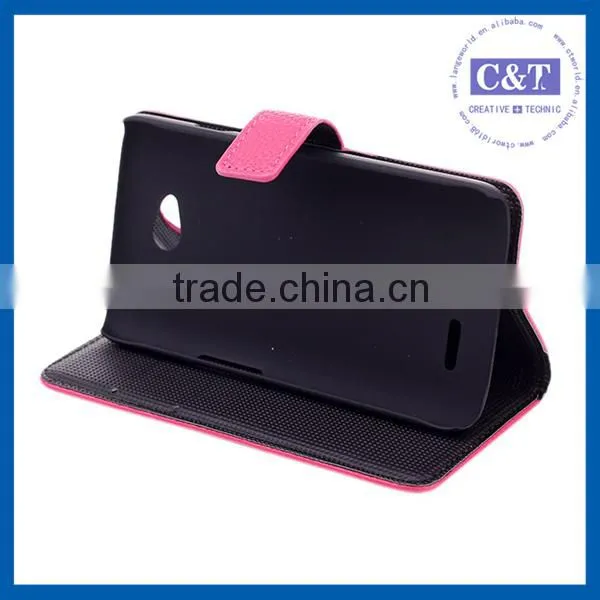 C&T Credit Card Leather Wallet Style flip cover for lg f70 d315