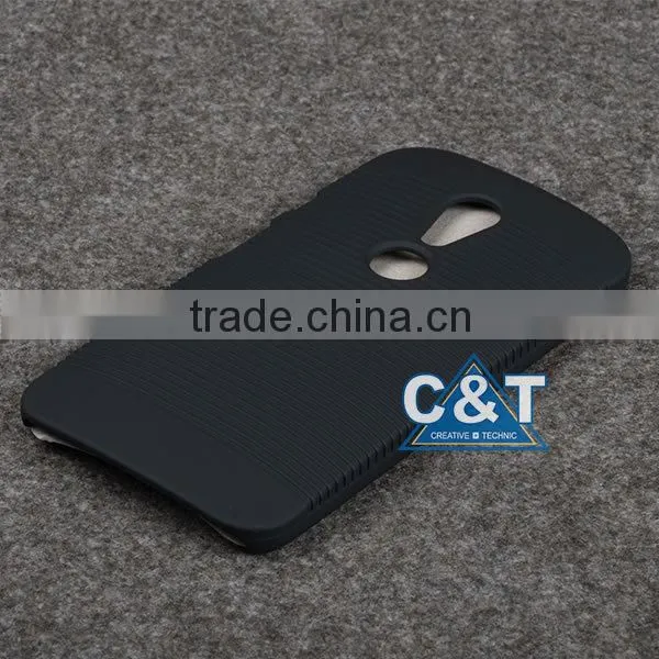 C&T Rubberized Hard Plastic Belt Clip Holster Kickstand for Motorola Moto G Combo Case