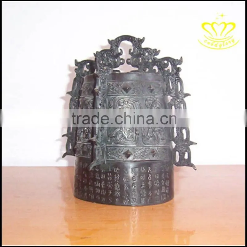 China Regional Feature Bronze outdoor shiny bell sculpture