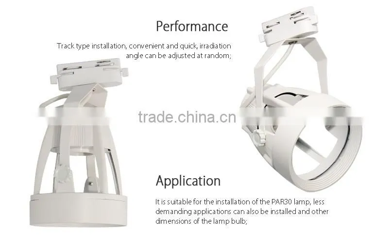 with CE RoHS Black/White/Silver housing clothing shop led luminaire track light
