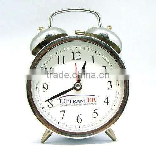 Twin bell alarm clock with metal case