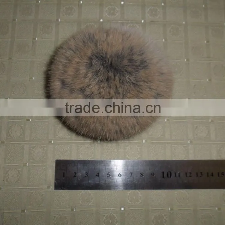 High quality 6cm rabbit fur pompoms for Beanie Hat