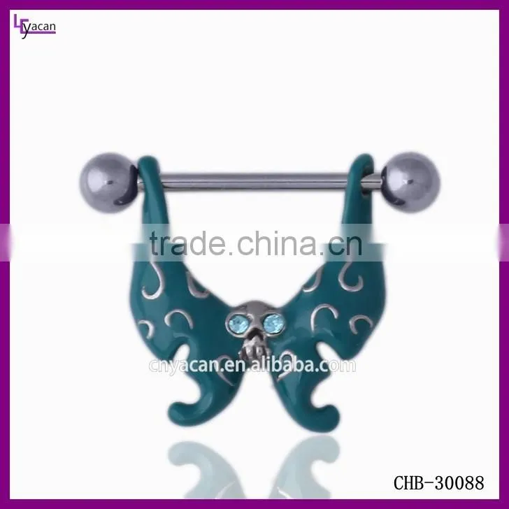 Body Jewelry Stores Rhinestone Butterfly Shape Nipple Piercing Jewelry