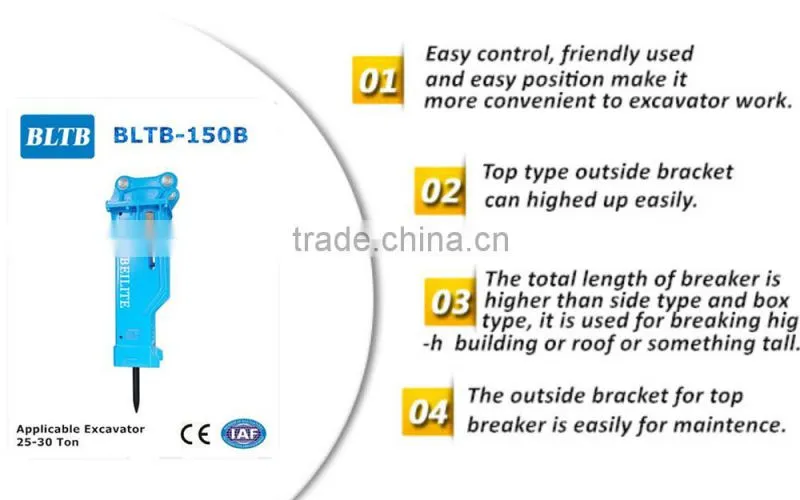 BLTB-150 top quality demoltion breaker hydraulic breaker hydraulic hammer for 25ton excavator