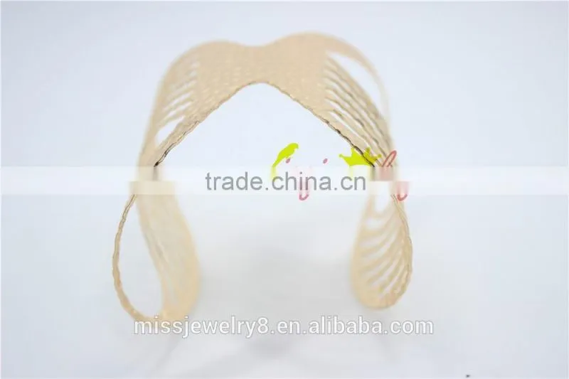 Knot Shape Gold Plated with Hollow out Cuff Bracelet Bangle Party Gift Fashion Jewelry for 2016 New Accessory