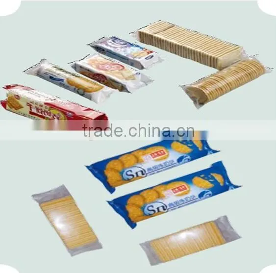 Multi-row biscuit on edge tray-free packing machine