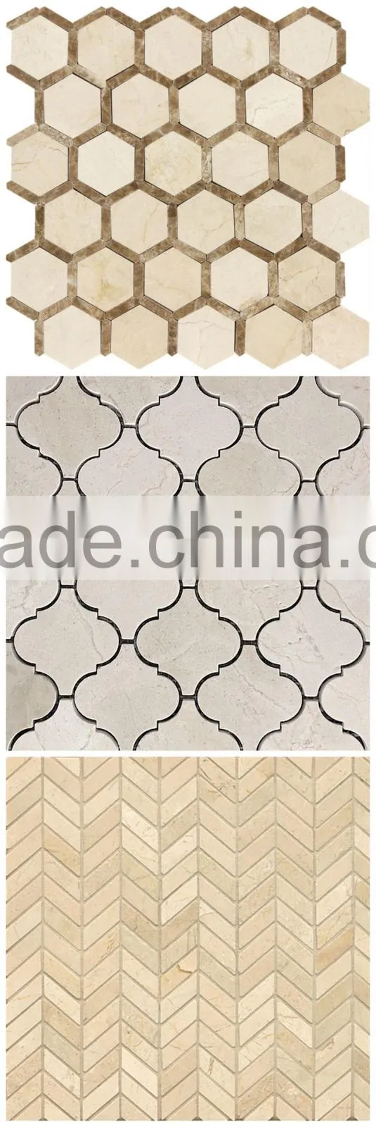 Factory Price Crema Marfil Marble Mosaic