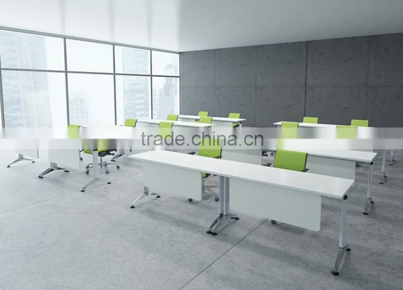2016 Liansheng white MFC conference folding table for board room