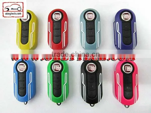 High quality fiat 500 key shell fiat key cover for shell key fiat 500 covers