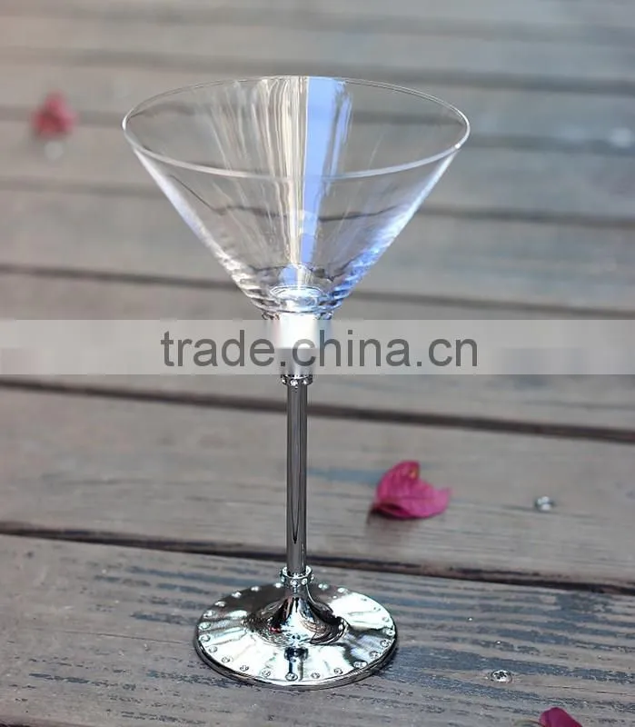Delicate High base metal handmade whiskey glass cup wendding