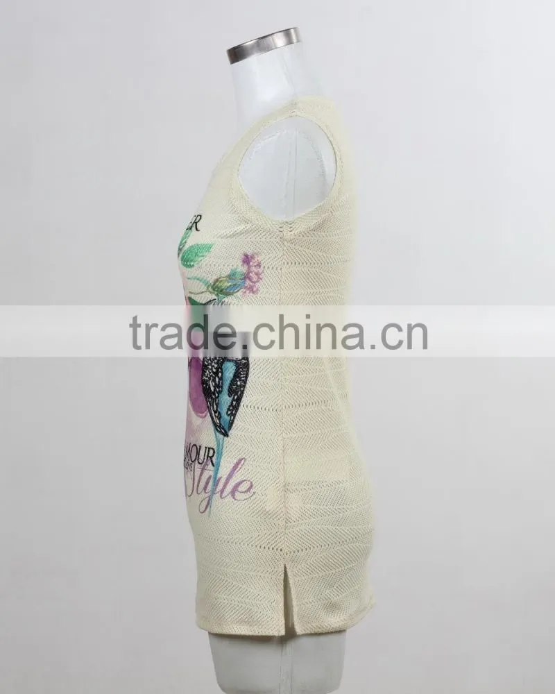 F5S15427 2016 New Style Wholesale Woman Print Tank Tops Made In China