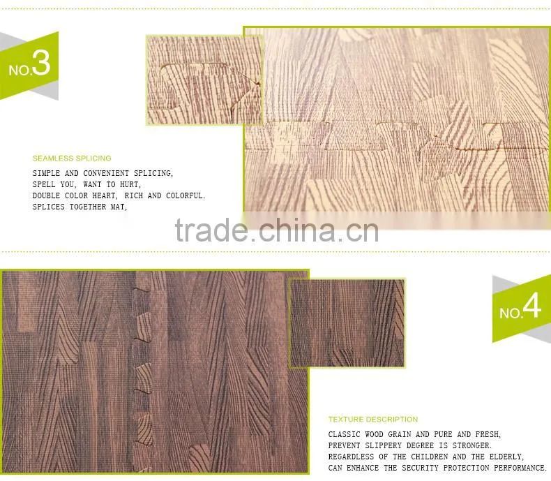 hardwood floor eva foam jigsaw/puzzle wall tile