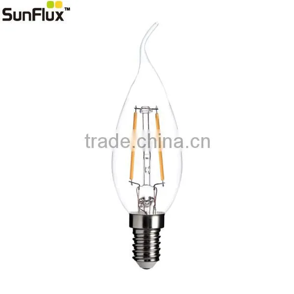 360 degree Full angleled 2W led filament candle