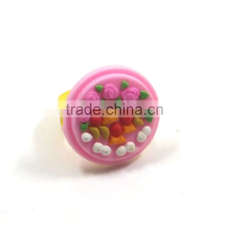 Promotion Gift Flower Custom Shaped Rubber Ring Wholesale Soft PVC 3d Figure rings