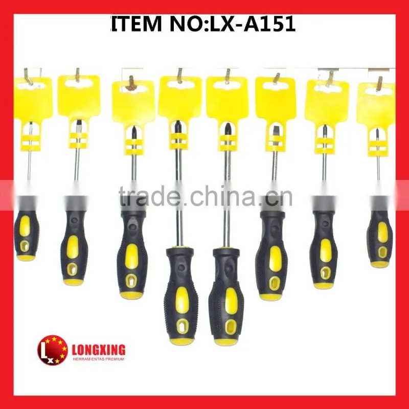 Factory Supply High quality Cr-V Screwdriver with rubber grip handle
