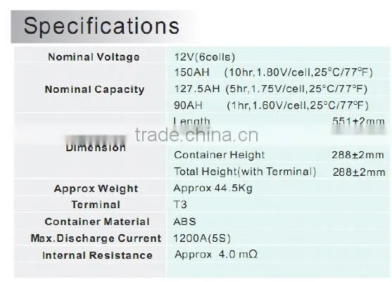 Kanglida 12v150ah agm/gel inverte battery solar panels for home