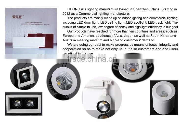 High lumen clothing store led track light housing 35w with Philips driver