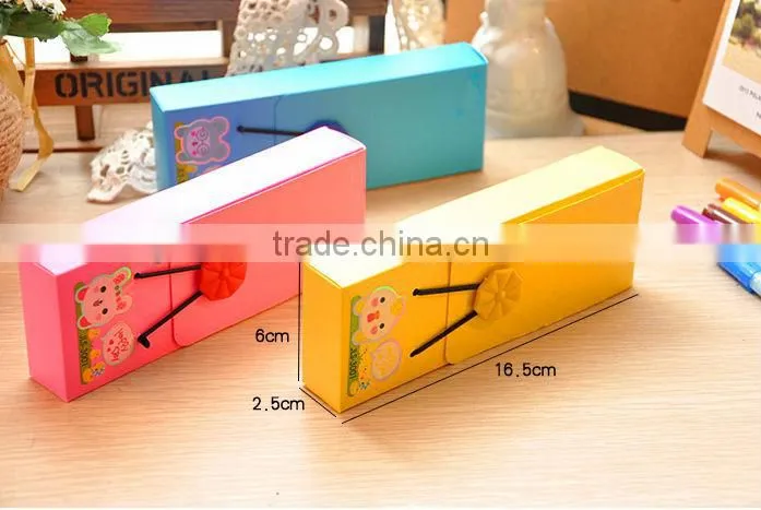 2014 new product Soft silicone pencil case with ribbon