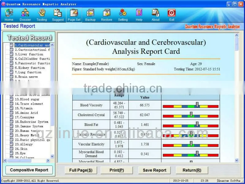 original hot sale 3d cell Quantum Resonance Magnetic Analyzer Machine