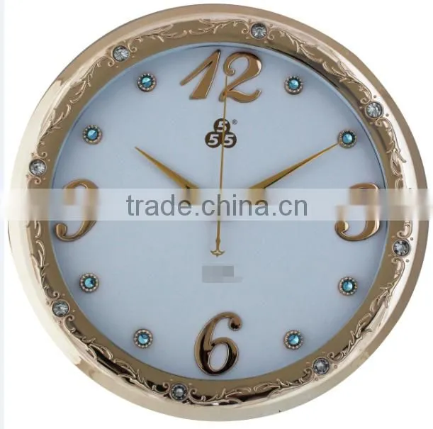 High quality rectangular shape diamond wall clock for home decor